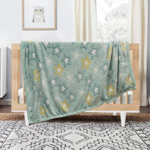 LINO ΚΟΥΒΕΡΤΑ FLEECE SHERPA ΦΩΣΦΟΡΙΖΕ STER MINT 110X150 - Image 3