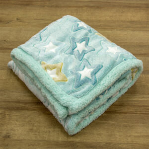 LINO ΚΟΥΒΕΡΤΑ FLEECE SHERPA ΦΩΣΦΟΡΙΖΕ STER MINT 110X150 - Image 5