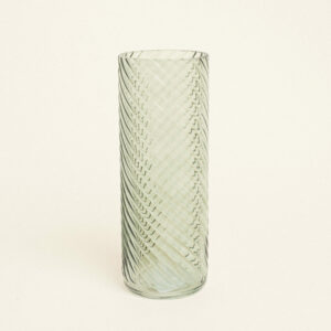 Beauty Home Γυάλινο Βάζο με Εφέ Στροβιλισμού 10cm x 26.5cm