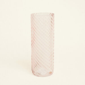 Beauty Home Γυάλινο Βάζο με Εφέ Στροβιλισμού 10cm x 26.5cm