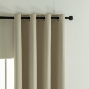 Beauty Home Κουρτίνα Full Blackout σκίασης με 8 κρίκους Soft Art 8391 Beige 140x270 Άμμου - Image 5
