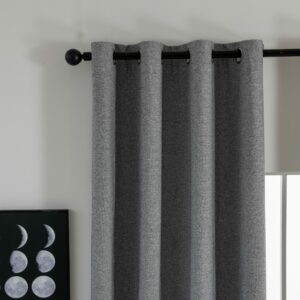 Beauty Home Κουρτίνα Full Blackout σκίασης με 8 κρίκους Elite Art 8392 Grey-Νο7 140x270 Σκούρο Γκρι - Image 3