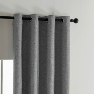 Beauty Home Κουρτίνα Full Blackout σκίασης με 8 κρίκους Elite Art 8392 Grey-Νο7 140x270 Σκούρο Γκρι - Image 4