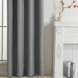 Beauty Home Κουρτίνα Full Blackout σκίασης με 8 κρίκους Elite Art 8392 Grey-Νο7 140x270 Σκούρο Γκρι - Image 5