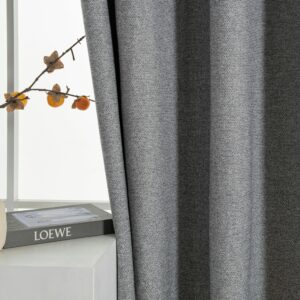 Beauty Home Κουρτίνα Full Blackout σκίασης με 8 κρίκους Elite Art 8392 Grey-Νο7 140x270 Σκούρο Γκρι - Image 10