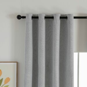 Beauty Home Κουρτίνα Full Blackout σκίασης με 8 κρίκους Elite Art 8392 Silver-Νο4 140x270 Γκρι - Image 4