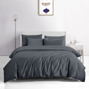 Beauty Home Σετ παπλωματοθήκη υπέρδιπλη Bamboo 300tc Art 12350 Midnight Charm 240x260 Ανθρακί