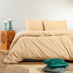 ΣΕΤ ΣΕΝΤΟΝΙΑ ΦΑΝΕΛΕΝΙΑ ΜΟΝΑ (Λ) OWEN BEIGE (100Χ200+30) MELINEN