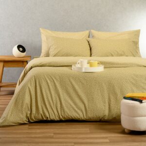 ΣΕΤ ΣΕΝΤΟΝΙΑ ΥΠΕΡΔΙΠΛΑ (Λ) SAMUELE OLIVE/BEIGE ULTRA LINE (160Χ200+32) MELINEN