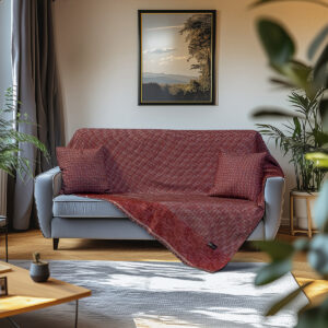 Beauty Home Ριχτάρι Τριθέσιο Art 8639 170x290 Κόκκινο
