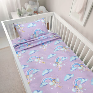 LINO BEBE ΣΕΤ ΣΕΝΤΟΝΙΑ ENHANCED RAINBOW LILAC 120X180
