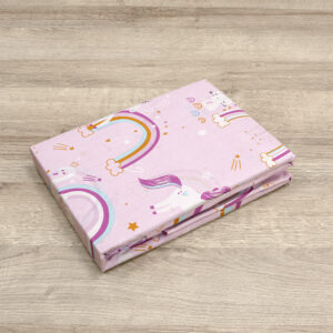 LINO BEBE ΣΕΤ ΣΕΝΤΟΝΙΑ RAINBOW GALLOP PINK 120X180 - Image 3