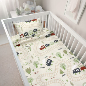 LINO BEBE ΣΕΤ ΣΕΝΤΟΝΙΑ FOREST EXPRESS GREEN 120X180