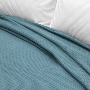 LINO Κουβέρτα King Size (240x260) Πικέ Cocoon Πετρόλ - Image 3