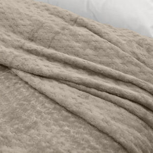 LINO Κουβέρτα Υπέρδιπλη (220x240) Flannel Lofti Taupe - Image 3