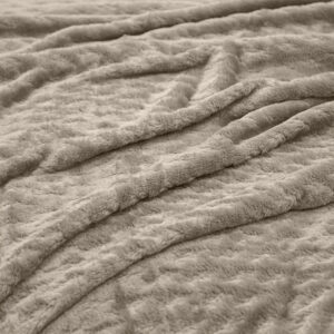 LINO Κουβέρτα Υπέρδιπλη (220x240) Flannel Lofti Taupe - Image 4