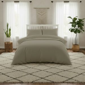 ΠΑΠΛΩΜΑΤΟΘΗΚΗ ΥΠΕΡΔΙΠΛΗ 225Χ245 LAVISH SATIN OLIVE/GREY MELINEN - Image 1