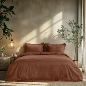 Beauty Home Σετ παπλωματοθήκη μονή Art 1700 Harmony 170x250 Καφέ