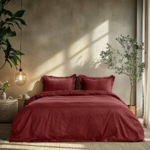 Beauty Home Σετ παπλωματοθήκη μονή Art 1700 Harmony 170x250 Μπορντό - Image 1