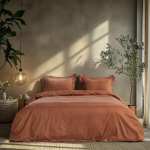 Beauty Home Σετ σεντόνια υπέρδιπλα Art 1700 Harmony 240x270 Μόκα - Image 1