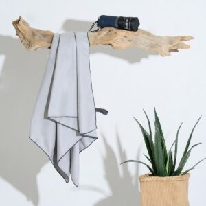 ΠΕΤΣΕΤΑ MICROFIBER GYM SILVER (80Χ170) MELINEN