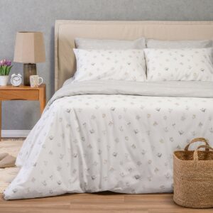 ΣΕΤ ΣΕΝΤΟΝΙΑ KING SIZE (Λ) SPRING LIGHT GREY ULTRA LINE (180Χ200+32) MELINEN
