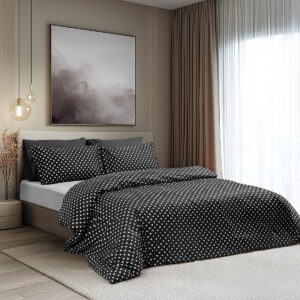 Beauty Home Σετ σεντόνια υπέρδιπλα Art 10101 Fancy 240x260 Μαύρο