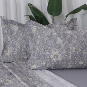 Beauty Home Σετ σεντόνια υπέρδιπλα με λάστιχο Memories Art 12679 165x200+30 Γκρι - Image 2
