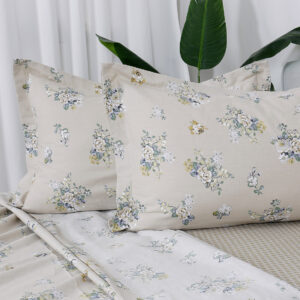 Beauty Home Σετ σεντόνια υπέρδιπλα με λάστιχο Memories Art 12698 165x200+30 Μπεζ - Image 2