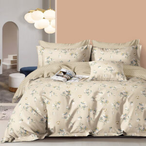 Beauty Home Σετ σεντόνια υπέρδιπλα με λάστιχο Memories Art 12698 165x200+30 Μπεζ - Image 1