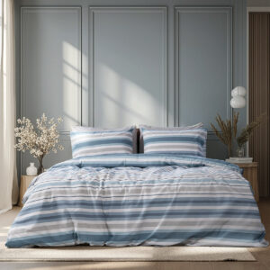 Beauty Home Σετ σεντόνια μονά Moments Art 12561 170x260 Σιέλ,Γκρι