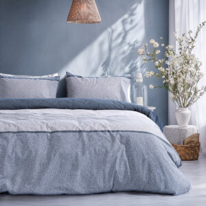 Beauty Home Σετ σεντόνια μονά Moments Art 12566 170x260 Σιέλ,Γκρι