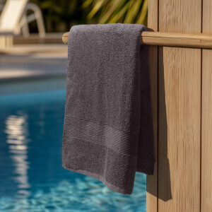 Beauty Home Πετσέτα πισίνας Aura Art 2275 550gsm 80x220 Γκρι - Image 2